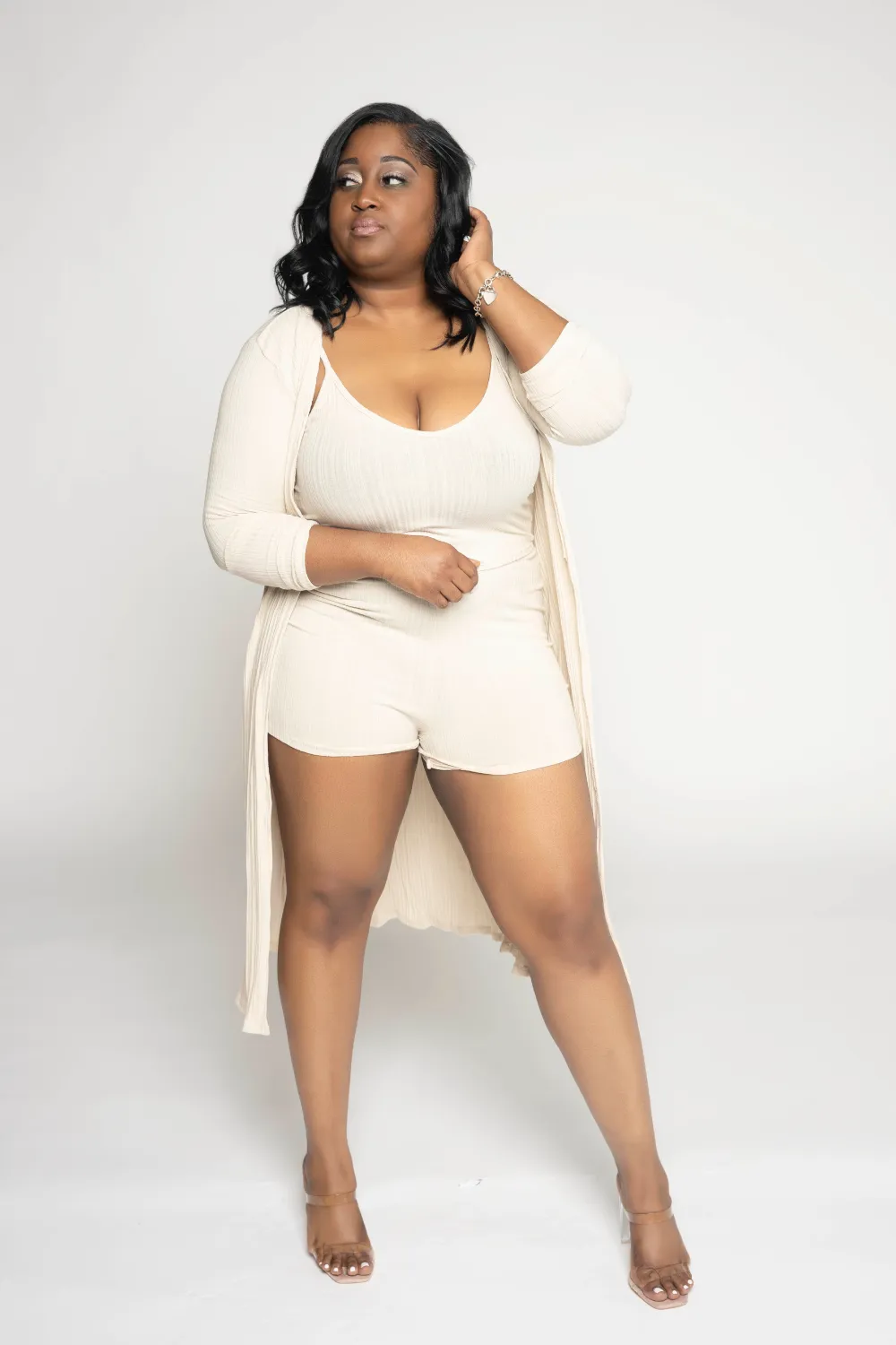 Send Nudes 3-Piece Cardigan Set