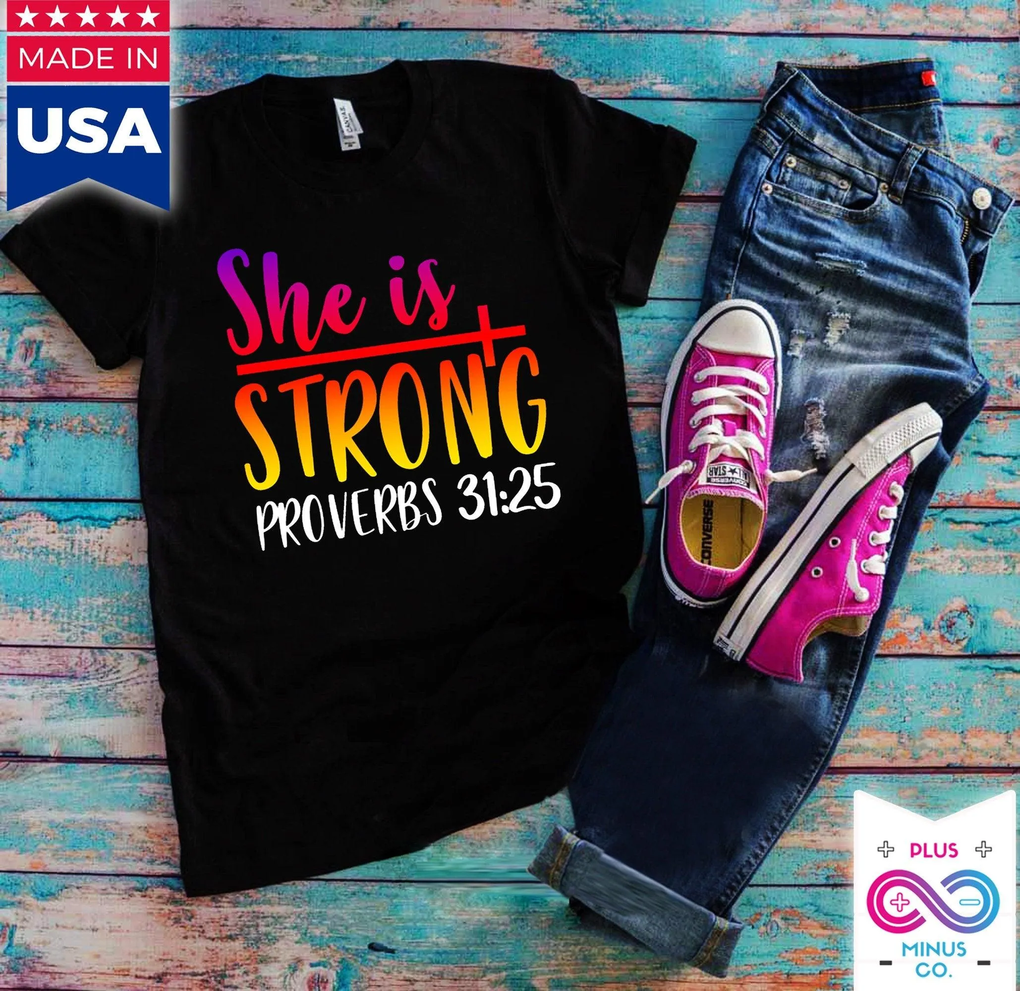 She is Strong Shirt, She Is Strong, Proverbs, Christian Shirts, Christian Tee, Jesus Shirt, Scripture Shirt, Girl Power, Strong Women