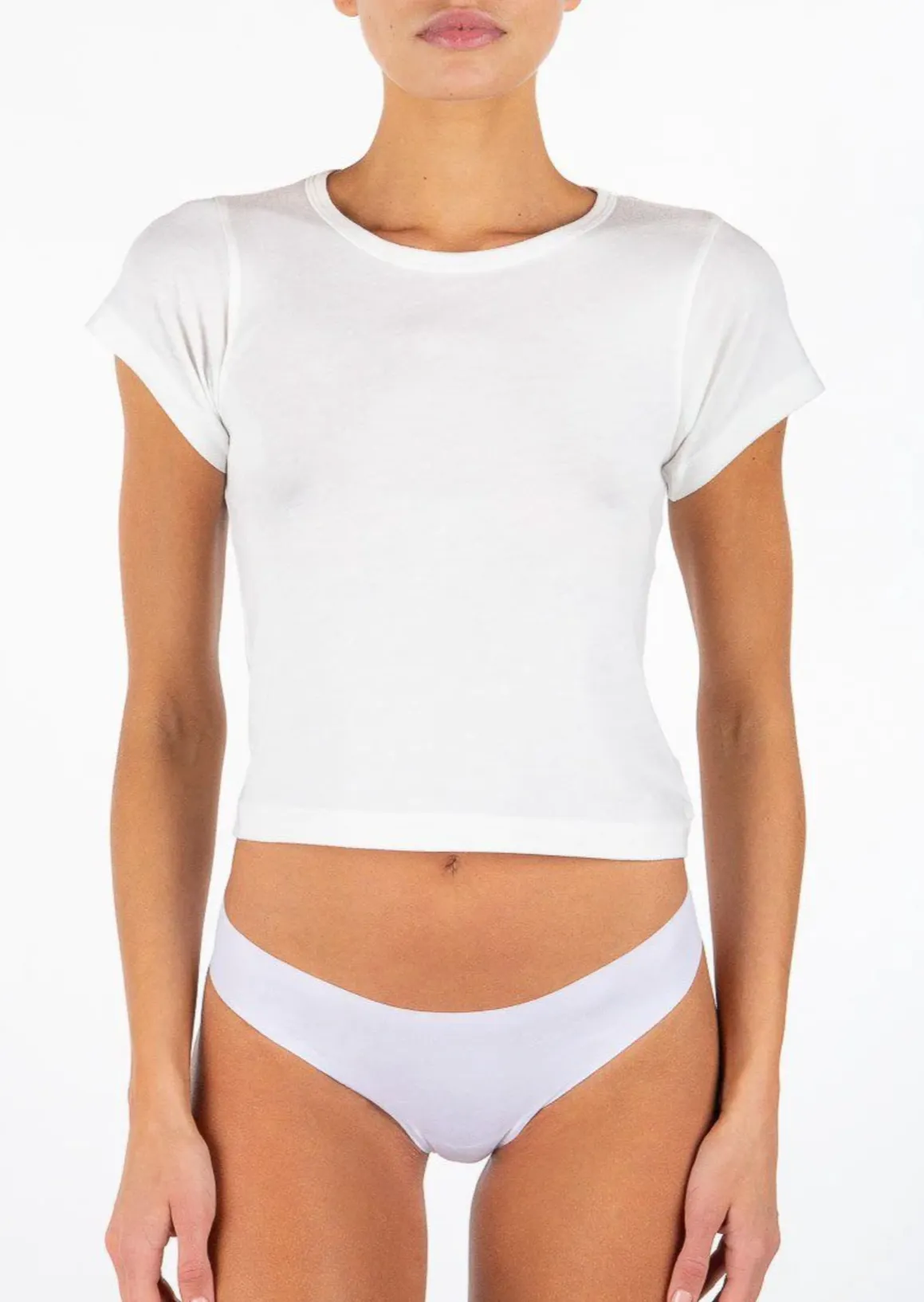 Short Sleeve Baby Tee - Ivory