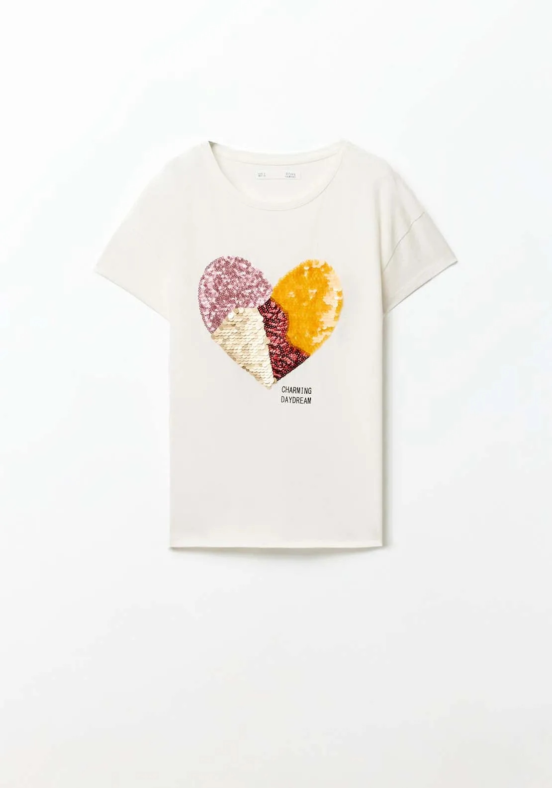 Short sleeve Sequin T-Shirt - White