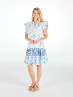 Simply Southern  Multi Blue Skirt