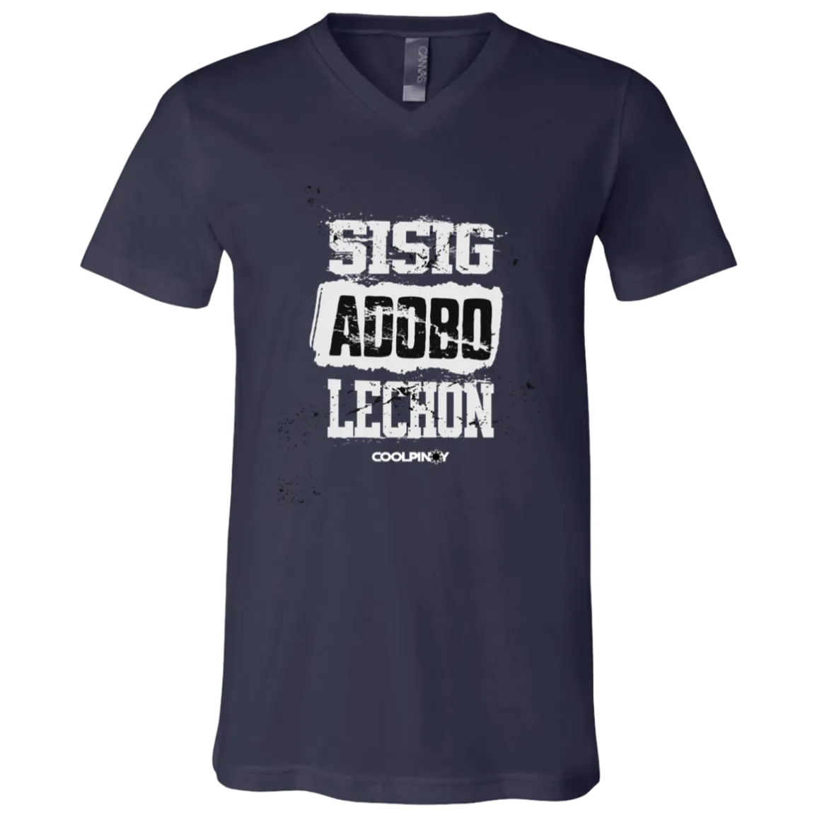 Sisig Adobo Lechon Unisex Jersey V-Neck T-Shirt