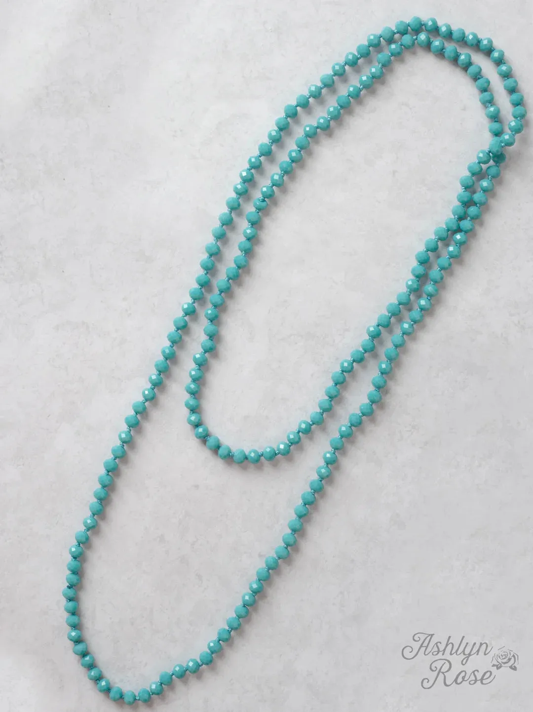Slate Blue Double Wrap Necklace