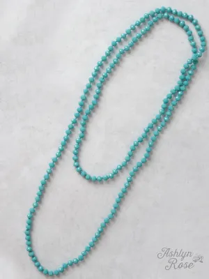 Slate Blue Double Wrap Necklace