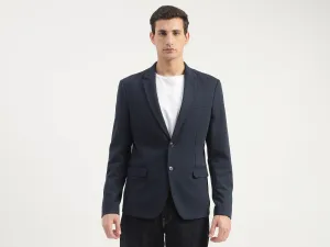 Slim Fit Lapel Collar Solid Coloured Jacket