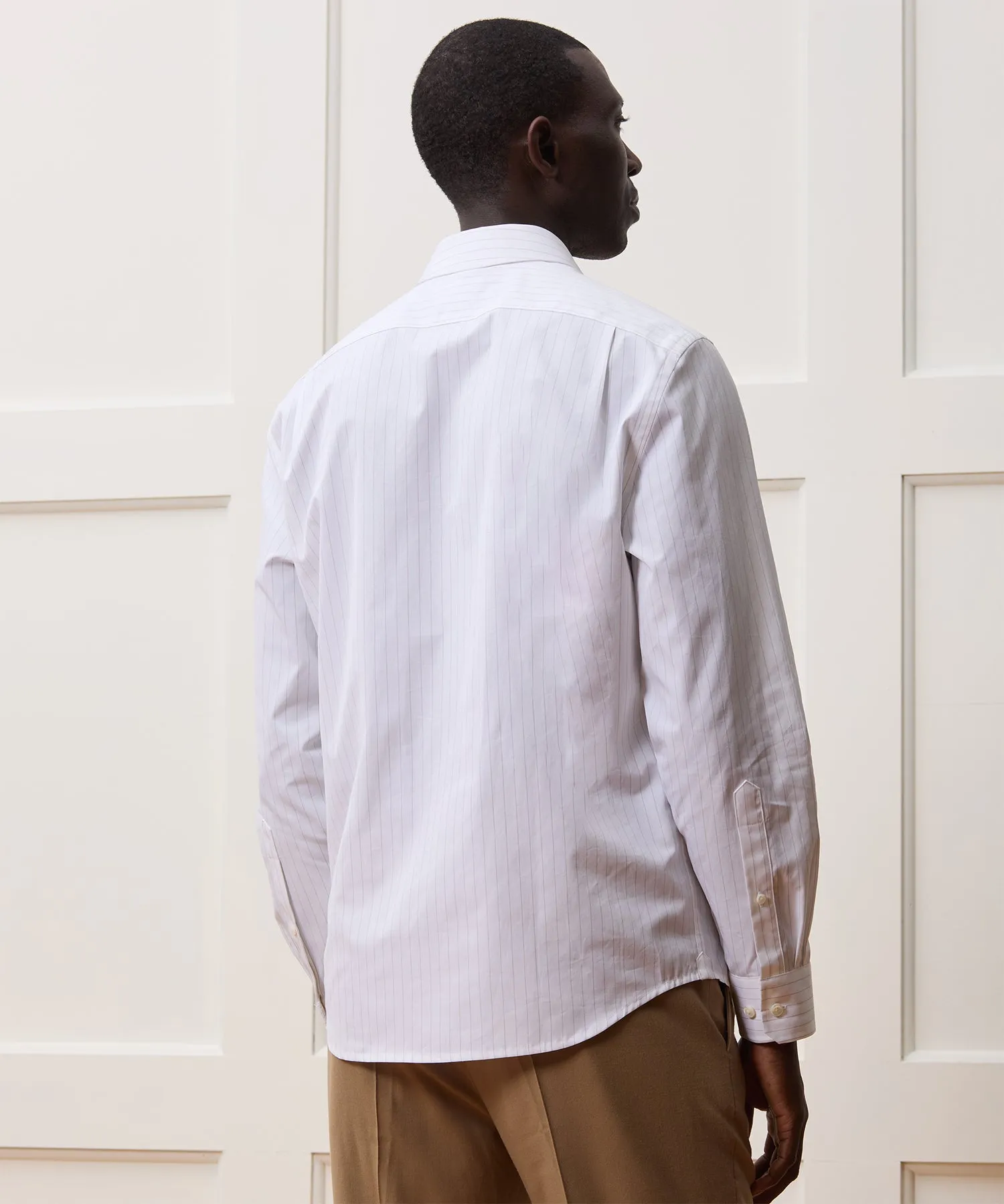 Slim Fit Spread Collar Dress Shirt