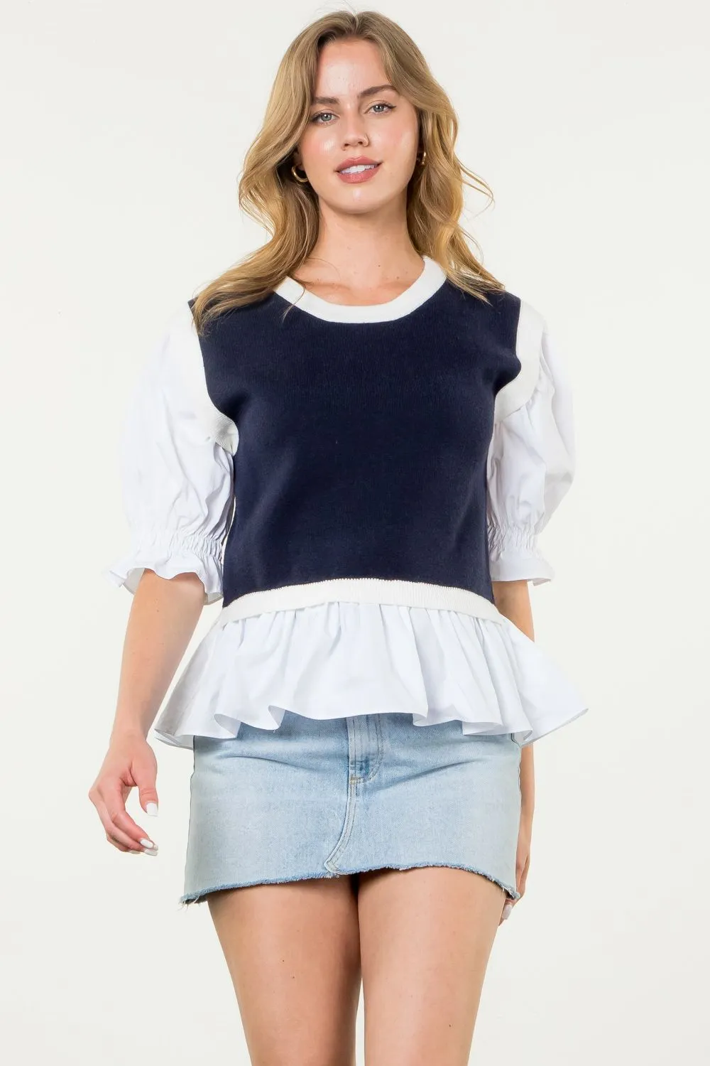 So Chic Navy Top