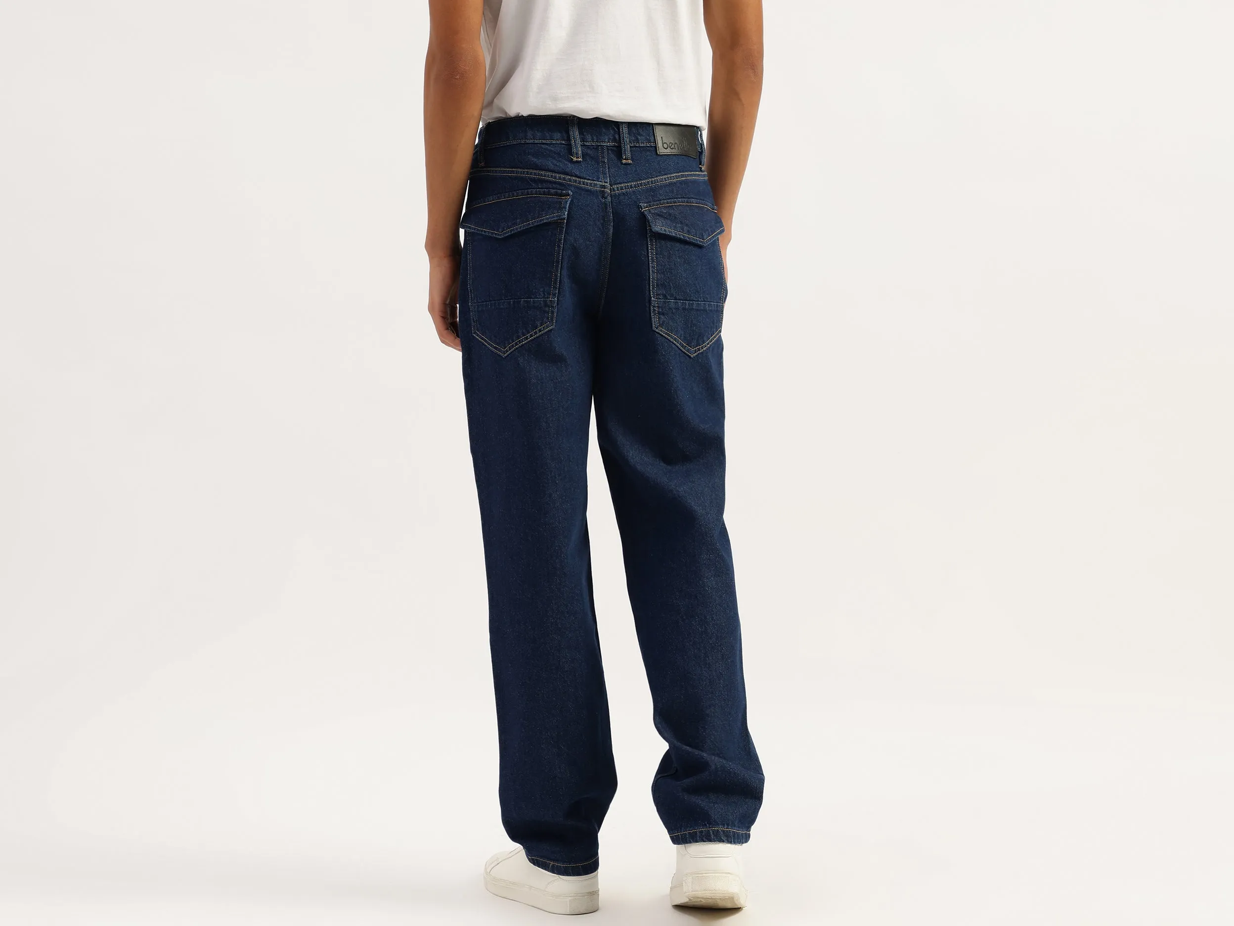 Solid Baggy Fit Jeans