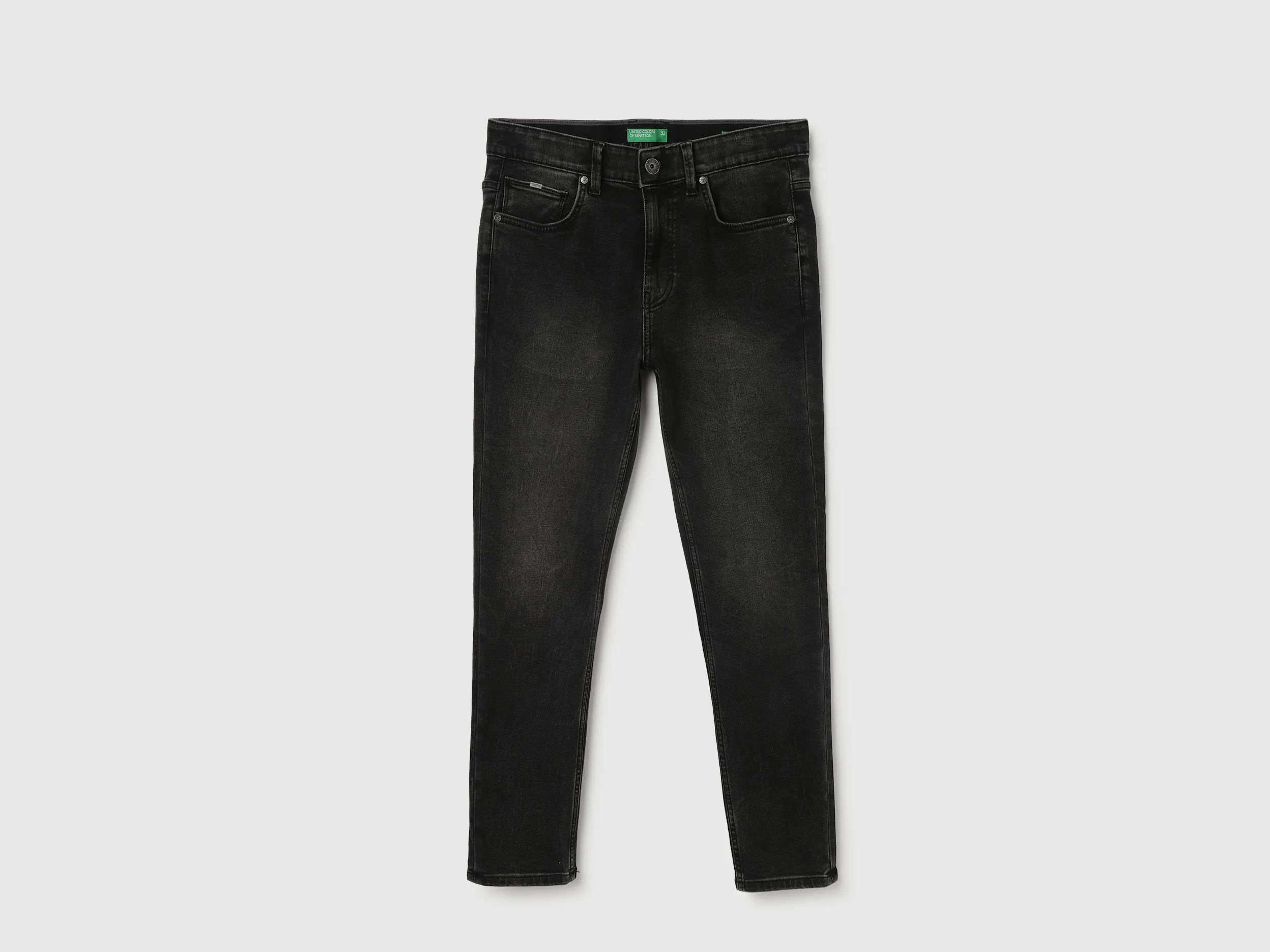 Solid Pattern Low Crotch Fit Jeans