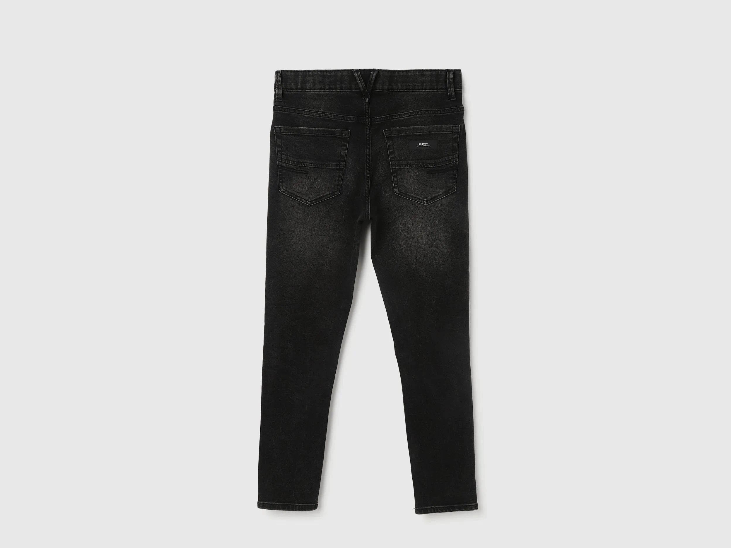 Solid Pattern Low Crotch Fit Jeans