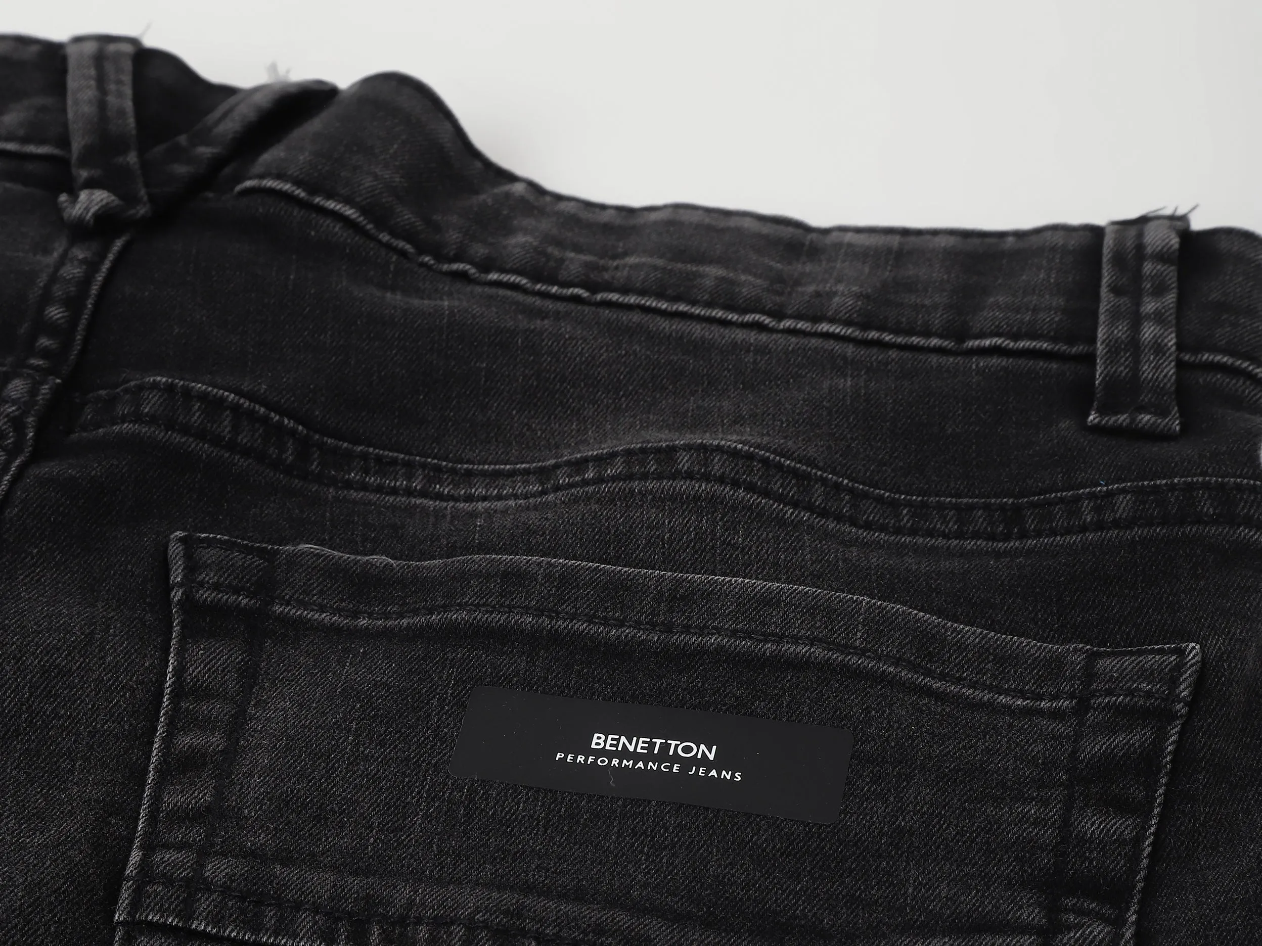 Solid Pattern Low Crotch Fit Jeans