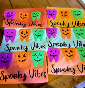 Spooky teeth- puff Halloween shirt
