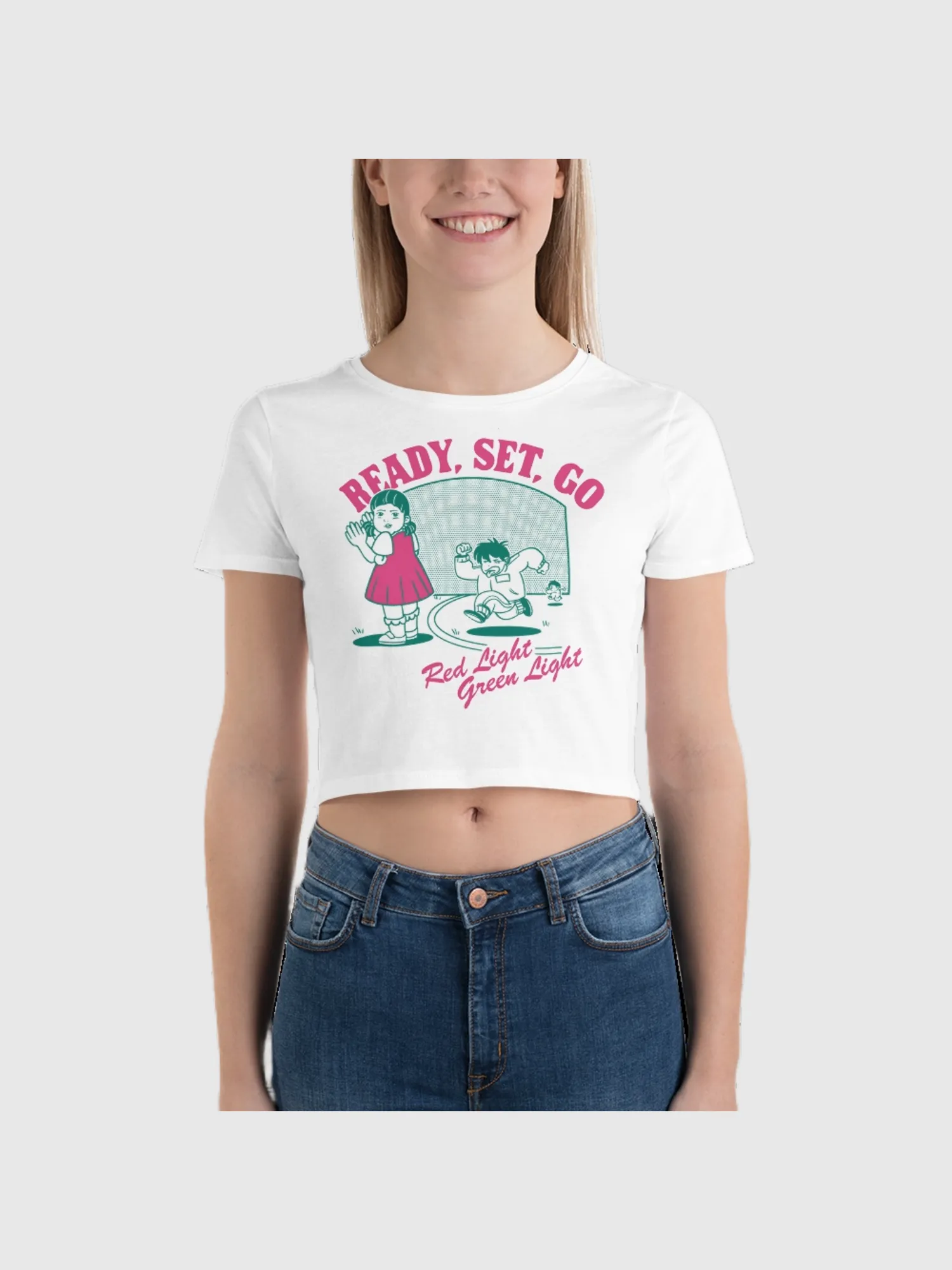 Squid Game Red Light, Green Light Women's Crop Top