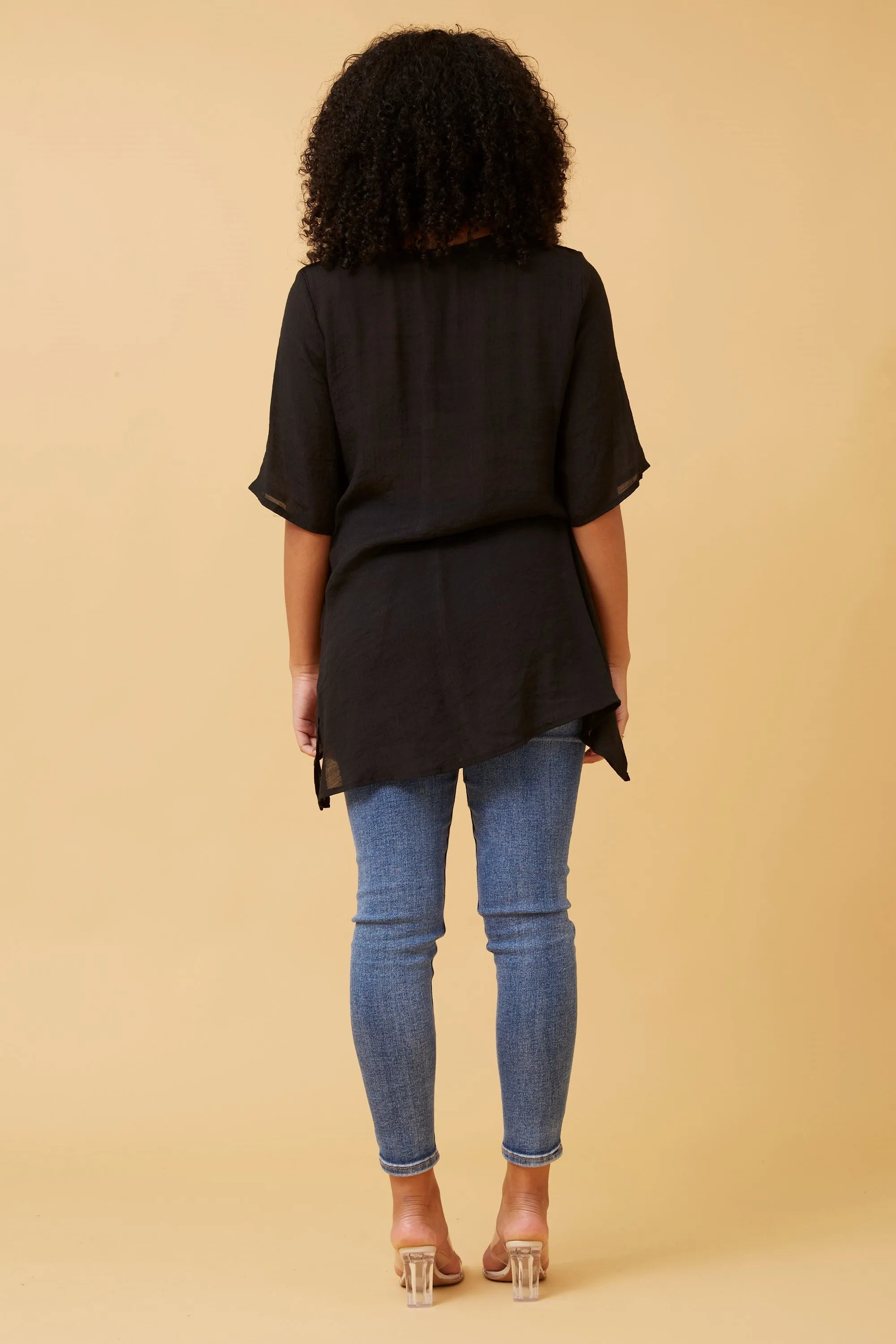 s/s 2 layer hem top (t510535)