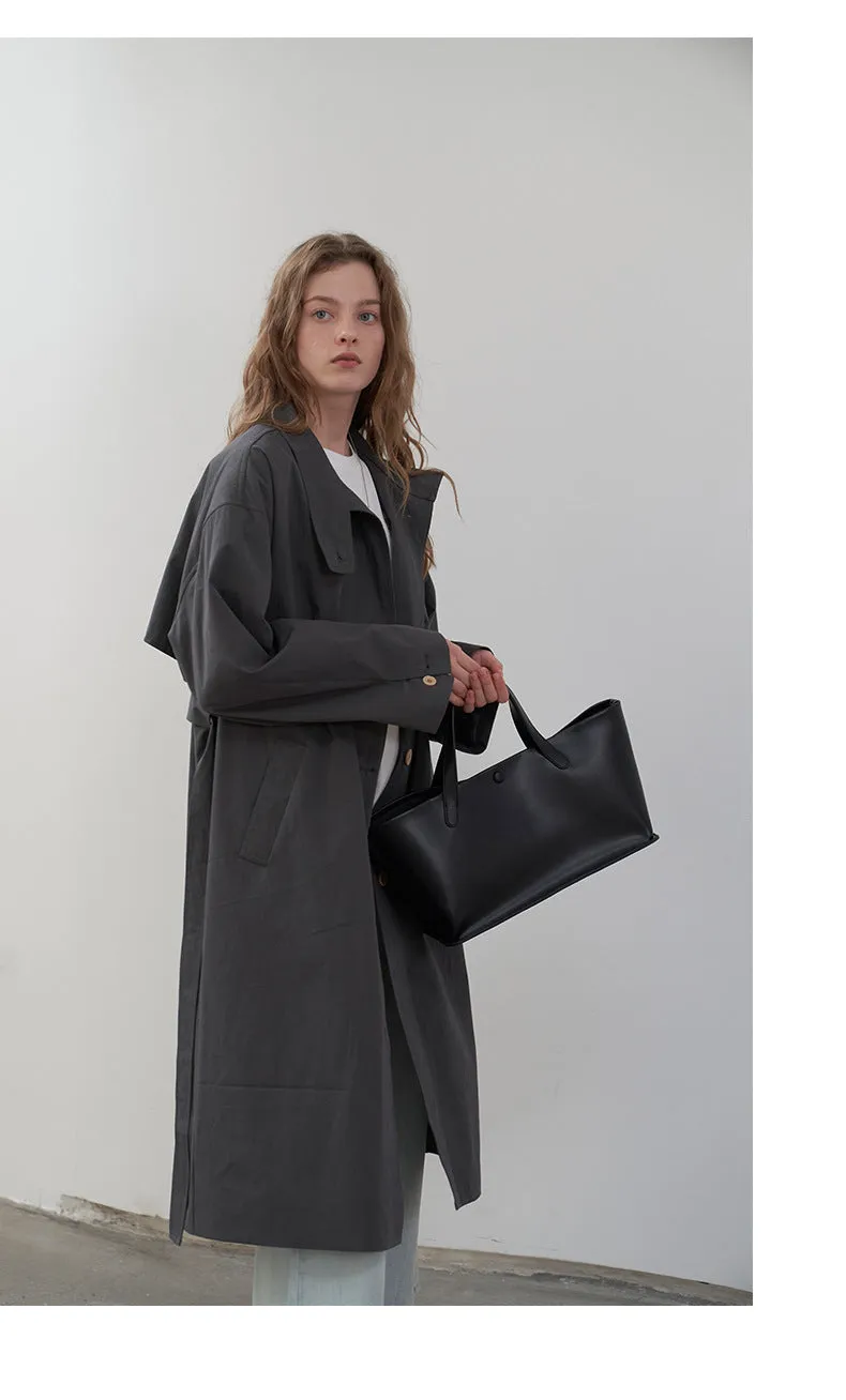 Stand collar trench Coat