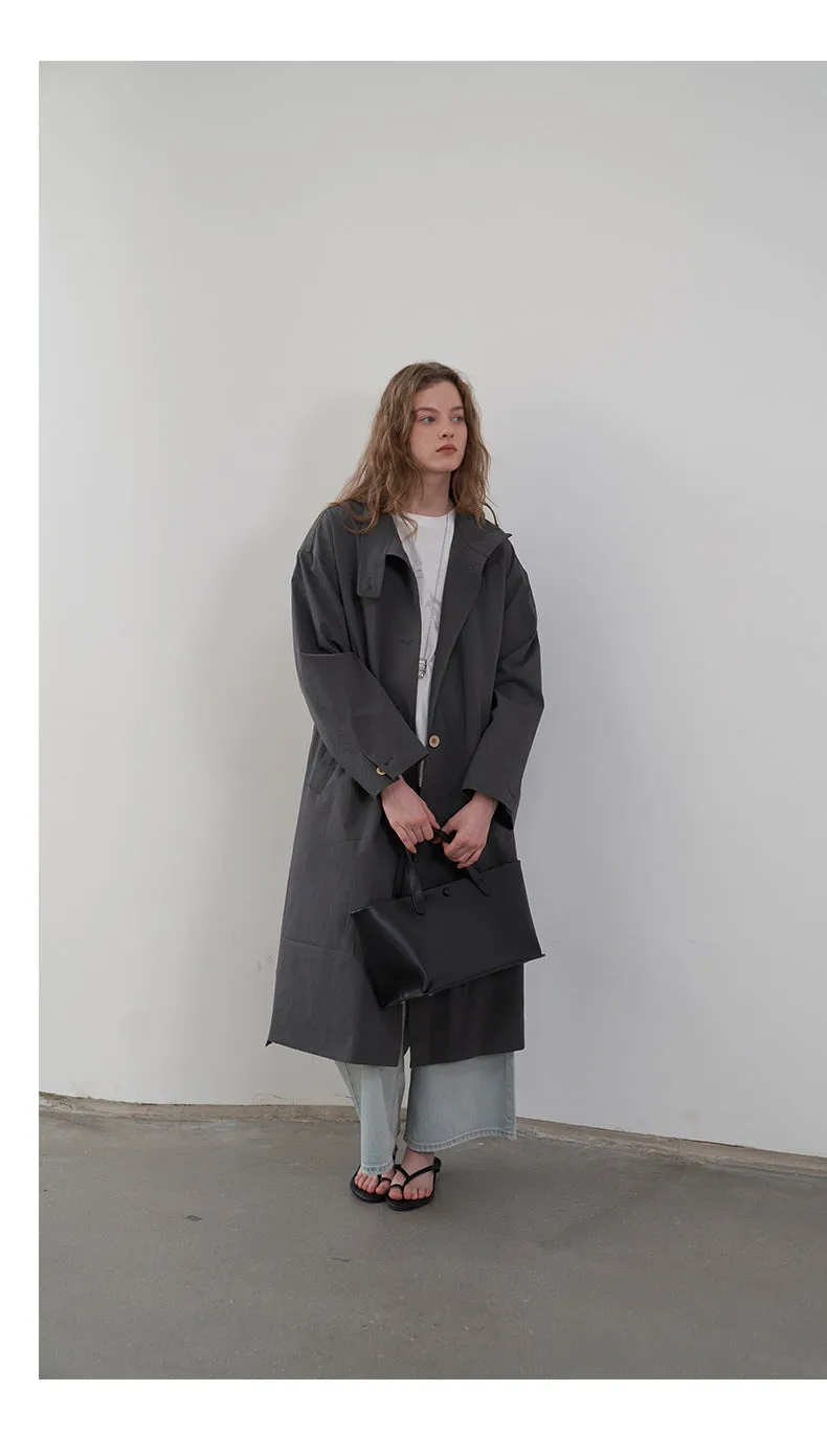 Stand collar trench Coat