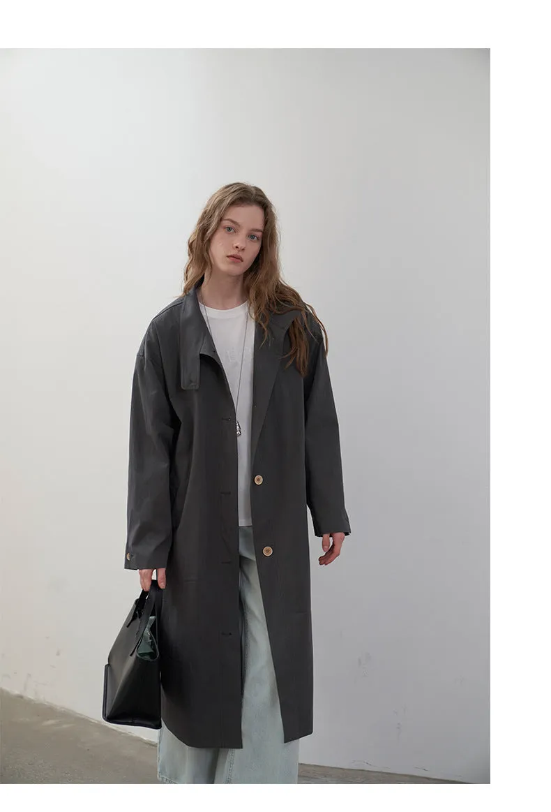 Stand collar trench Coat