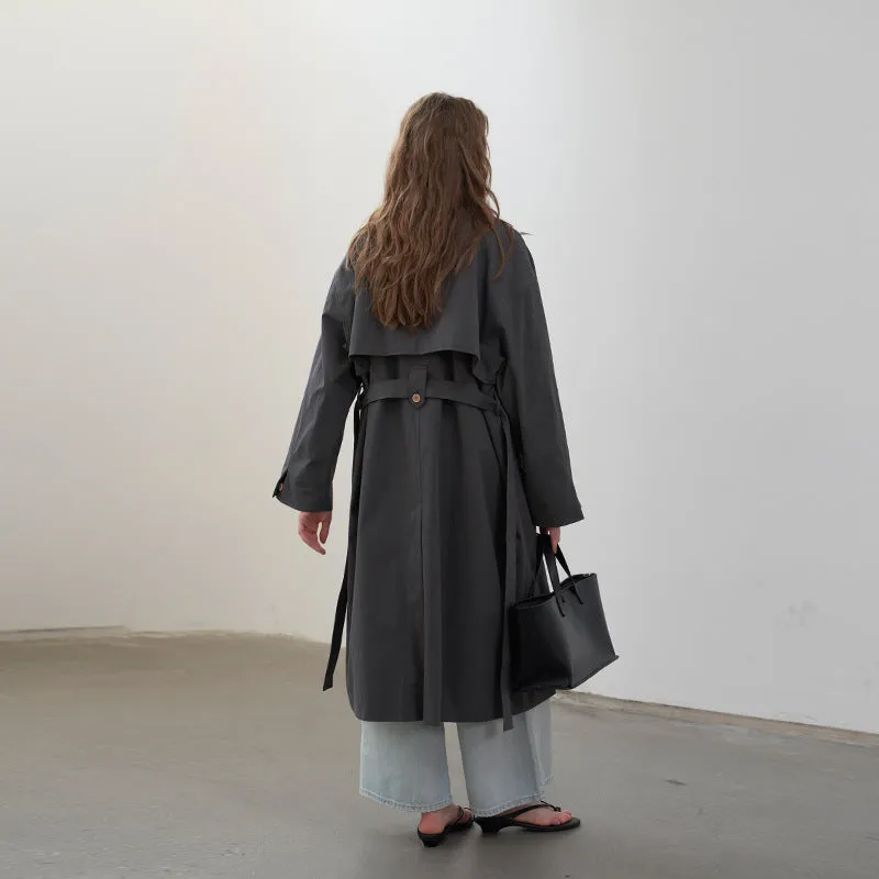 Stand collar trench Coat