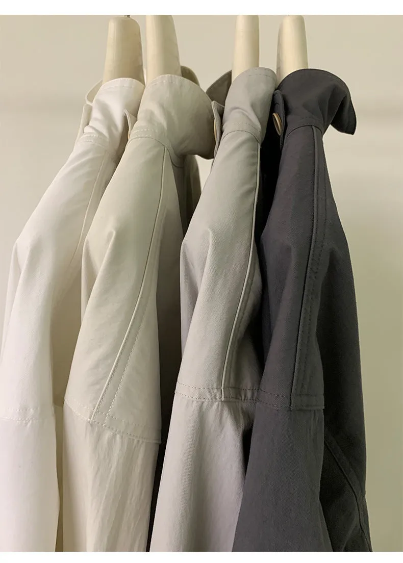 Stand collar trench Coat