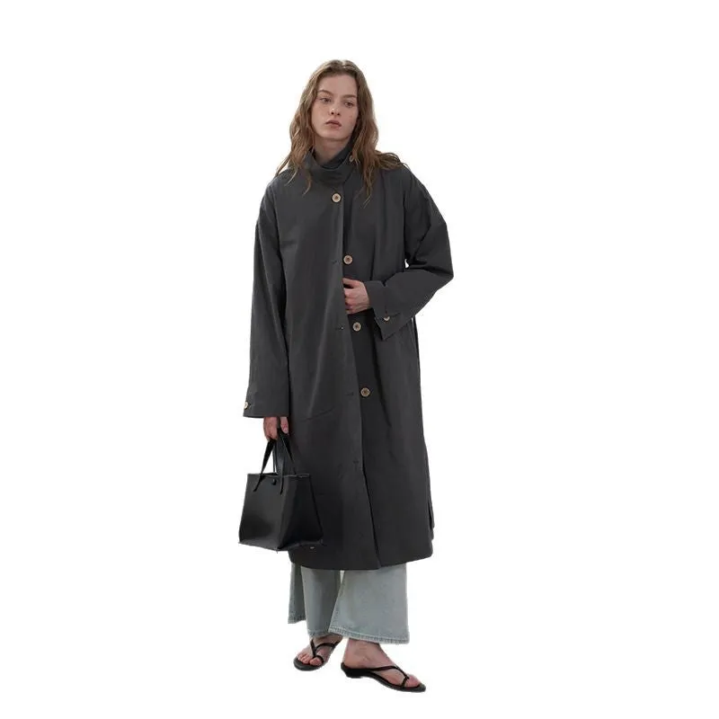 Stand collar trench Coat