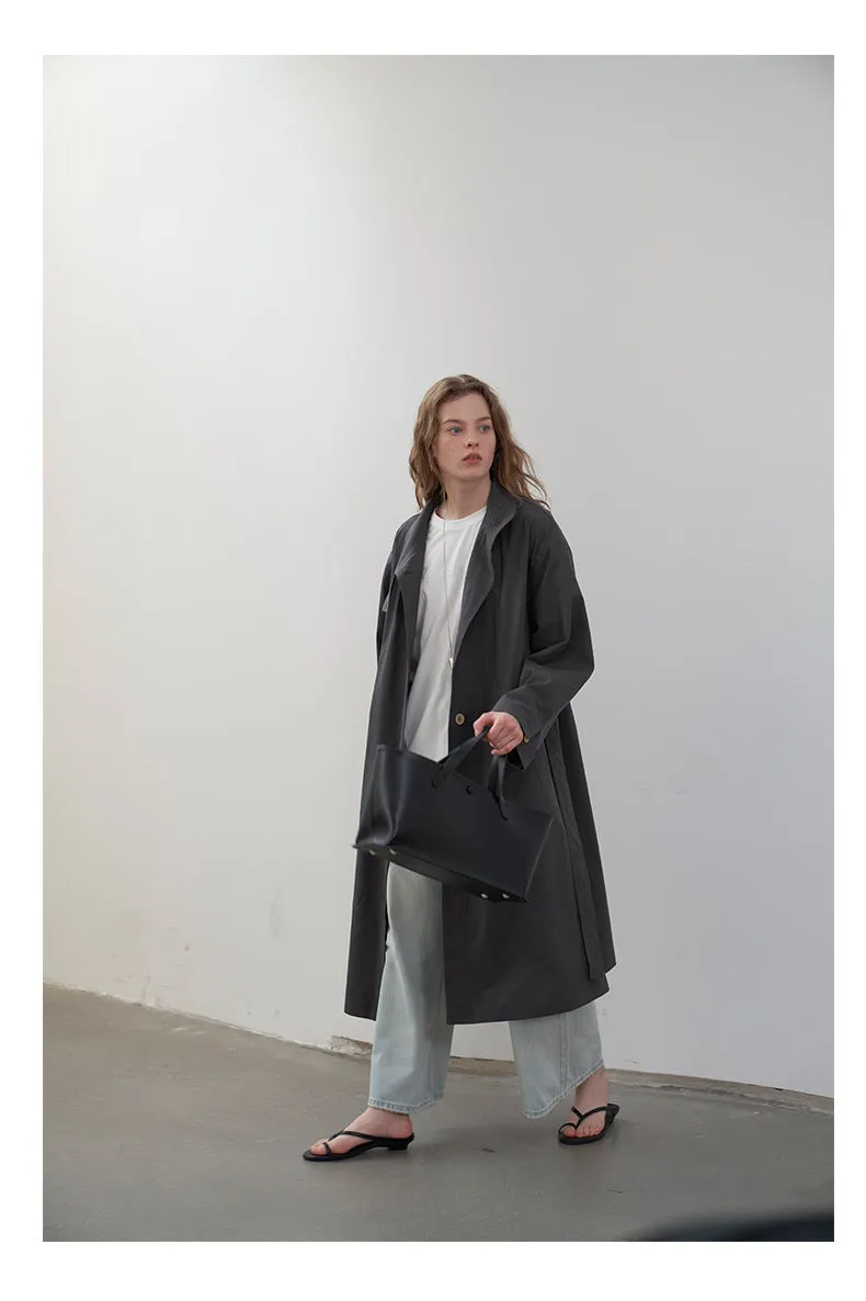 Stand collar trench Coat