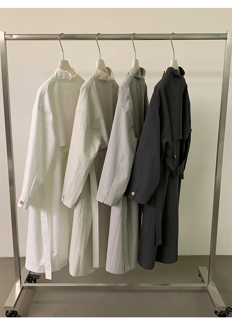 Stand collar trench Coat