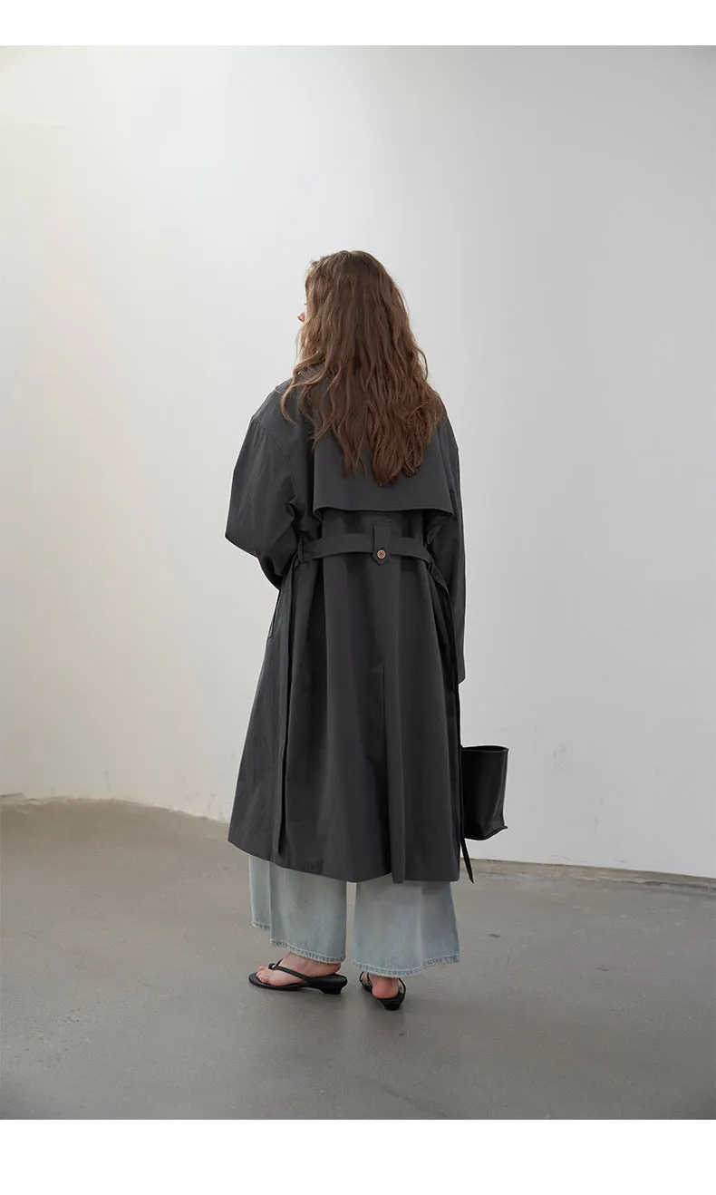 Stand collar trench Coat