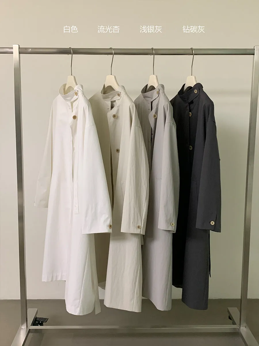 Stand collar trench Coat