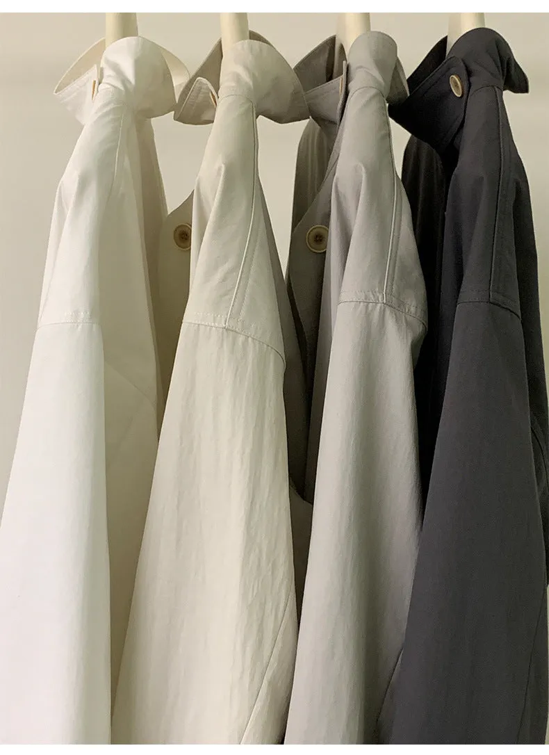 Stand collar trench Coat