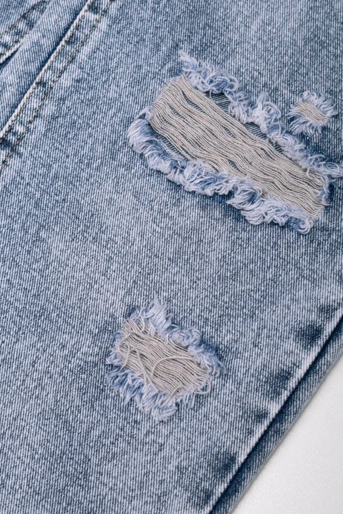 Straight Leg Denim Jeans Blue