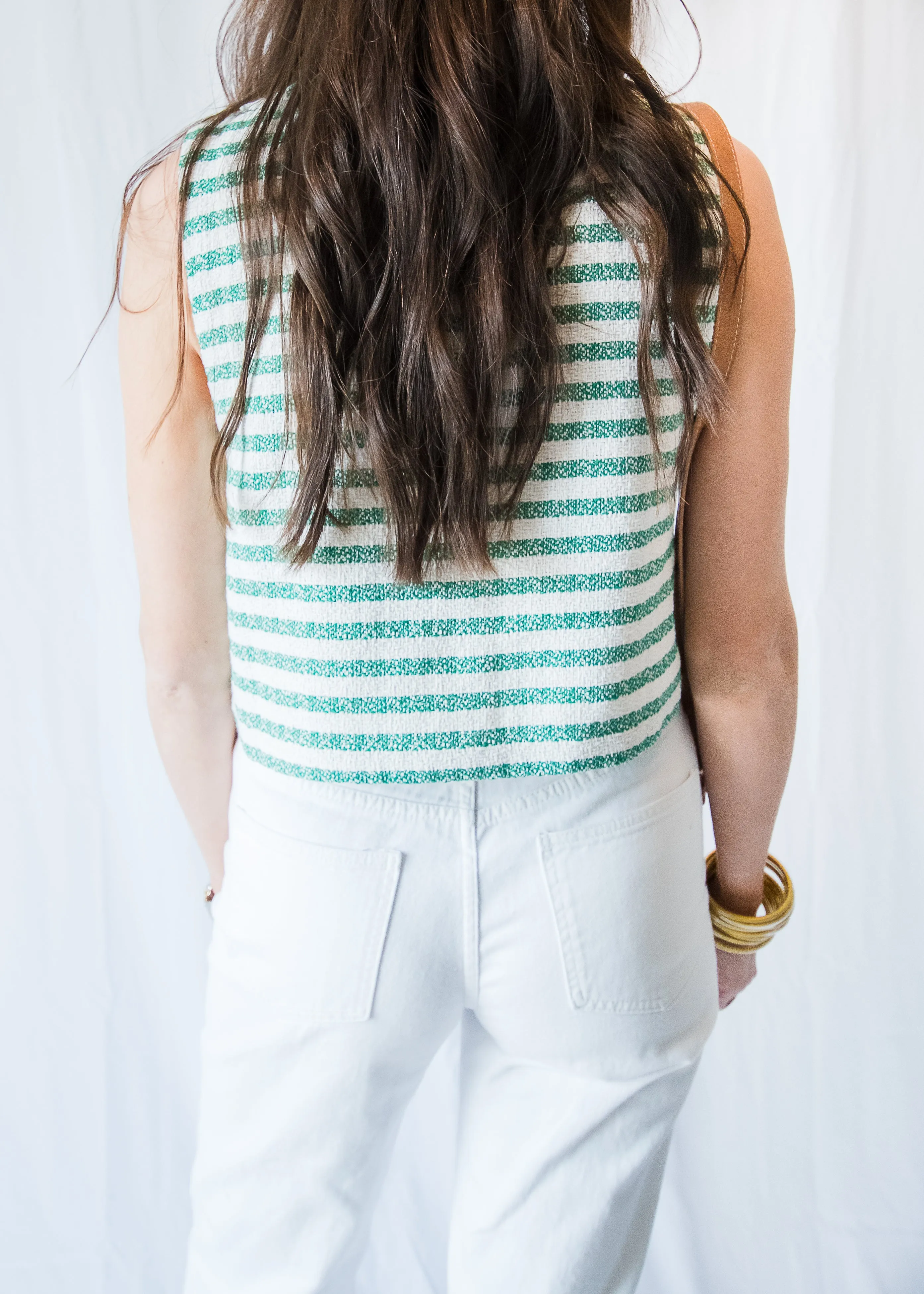 Striped Tweed Vest