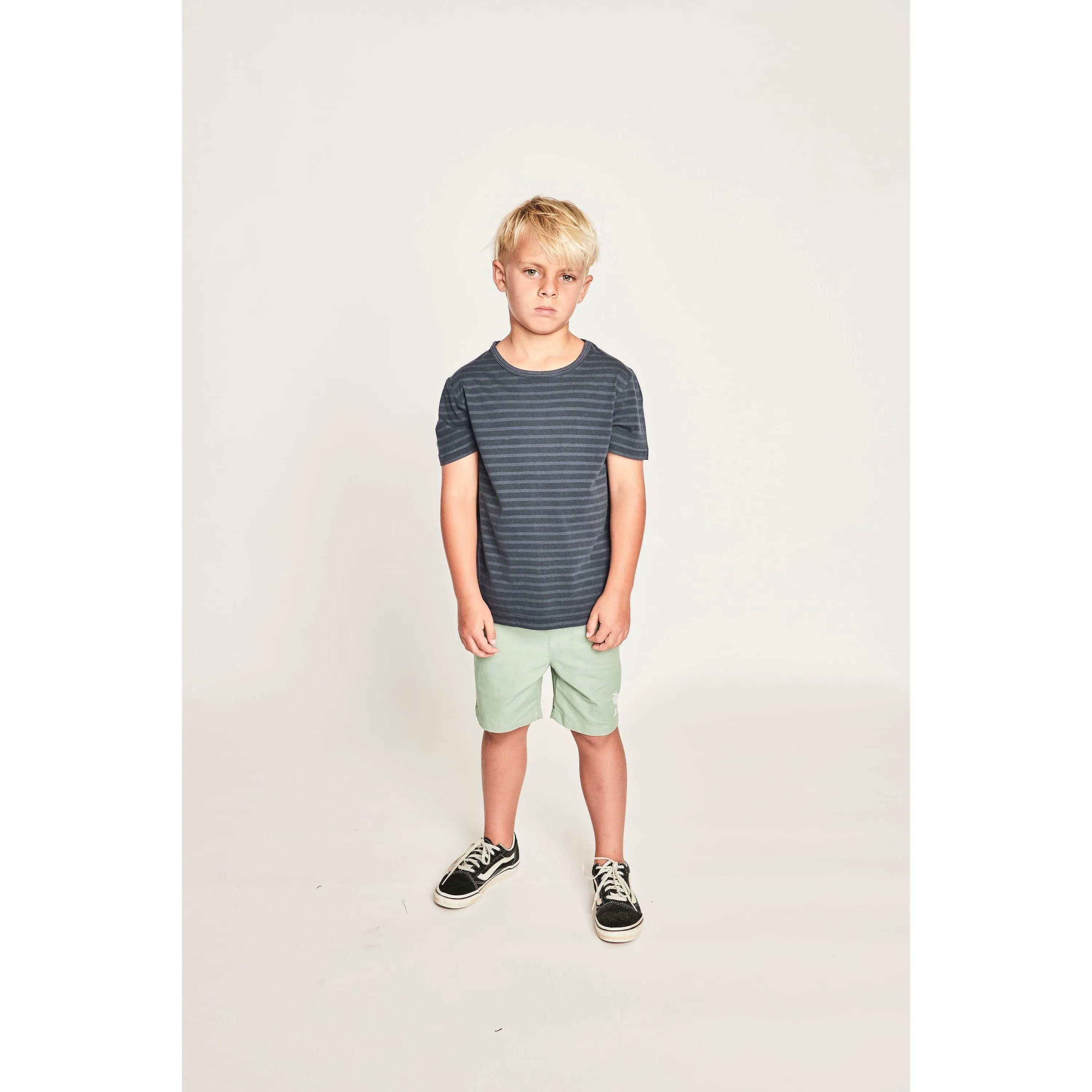 Stripewash Ss Tee - Dk Denim Stripe