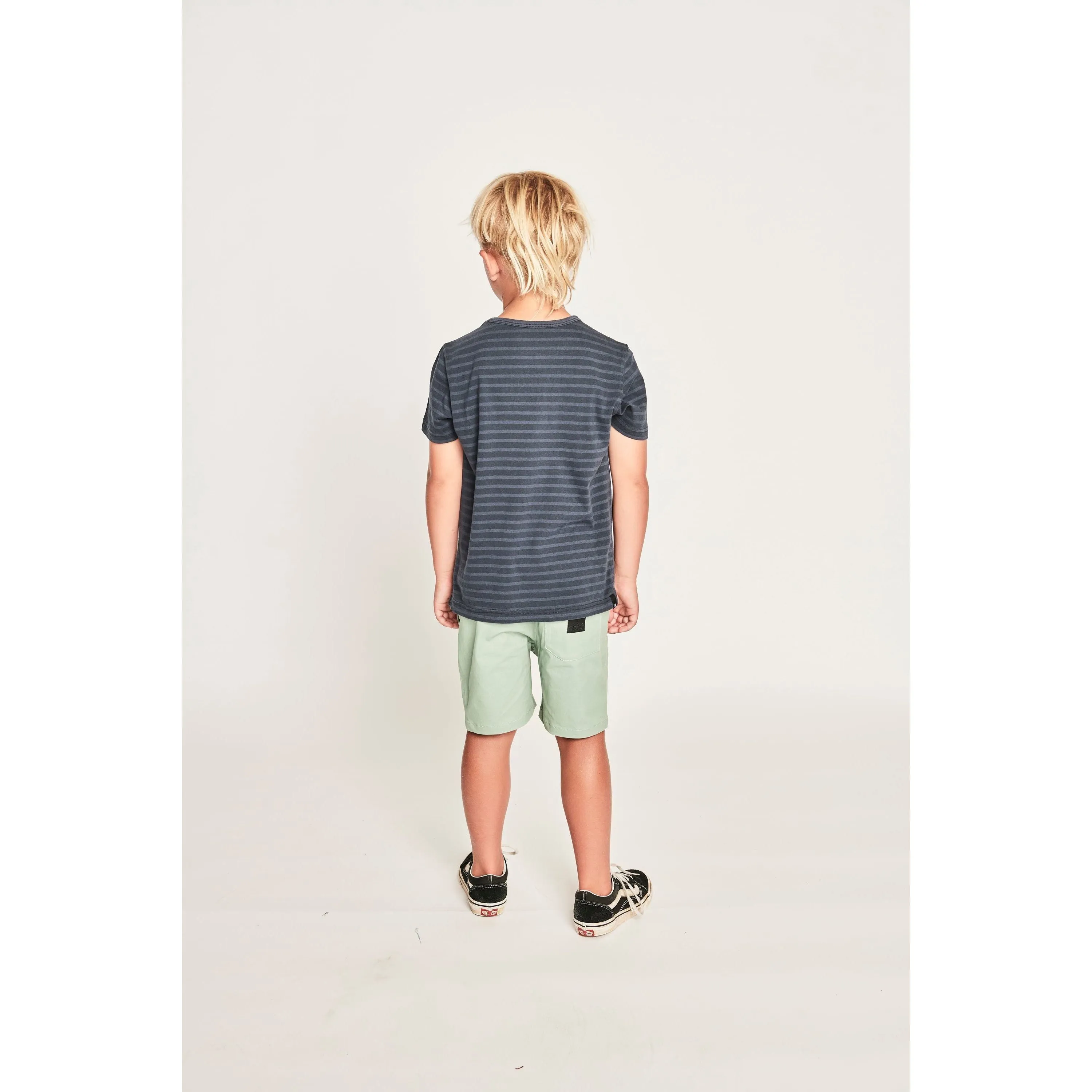 Stripewash Ss Tee - Dk Denim Stripe