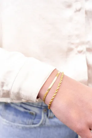 Stuck on You Rope Bracelet- Gold