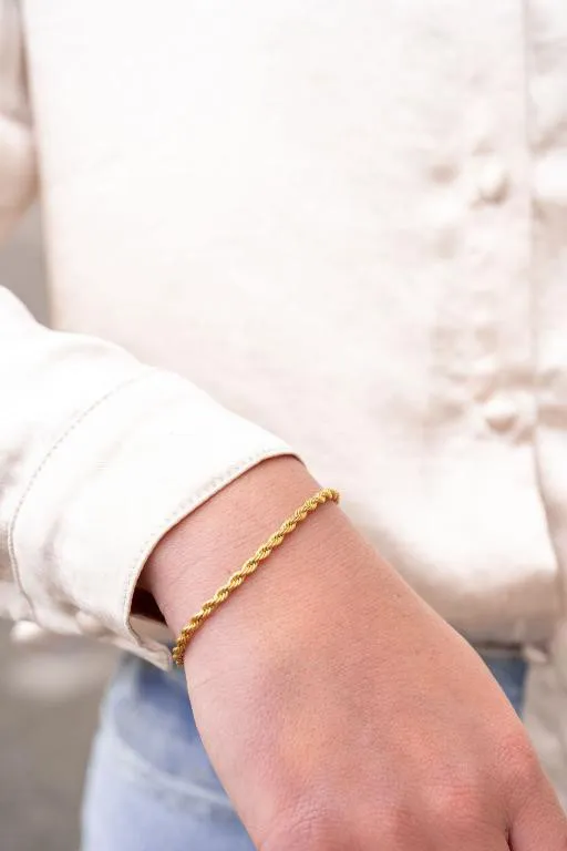 Stuck on You Rope Bracelet- Silver
