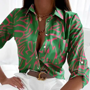 Stylish Green Blouse by Eva Janssen