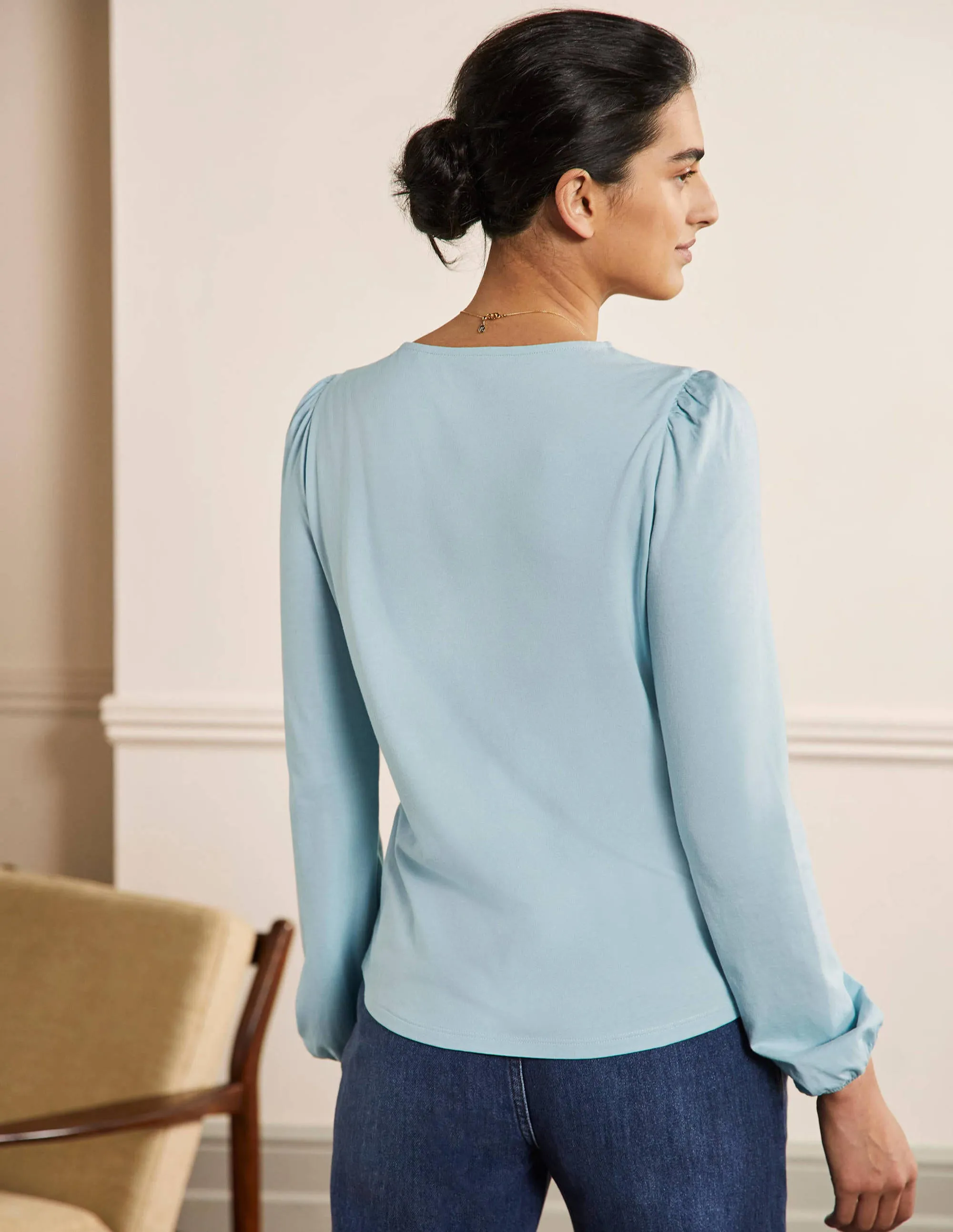 Supersoft Long Sleeve Top-Dawn Sky
