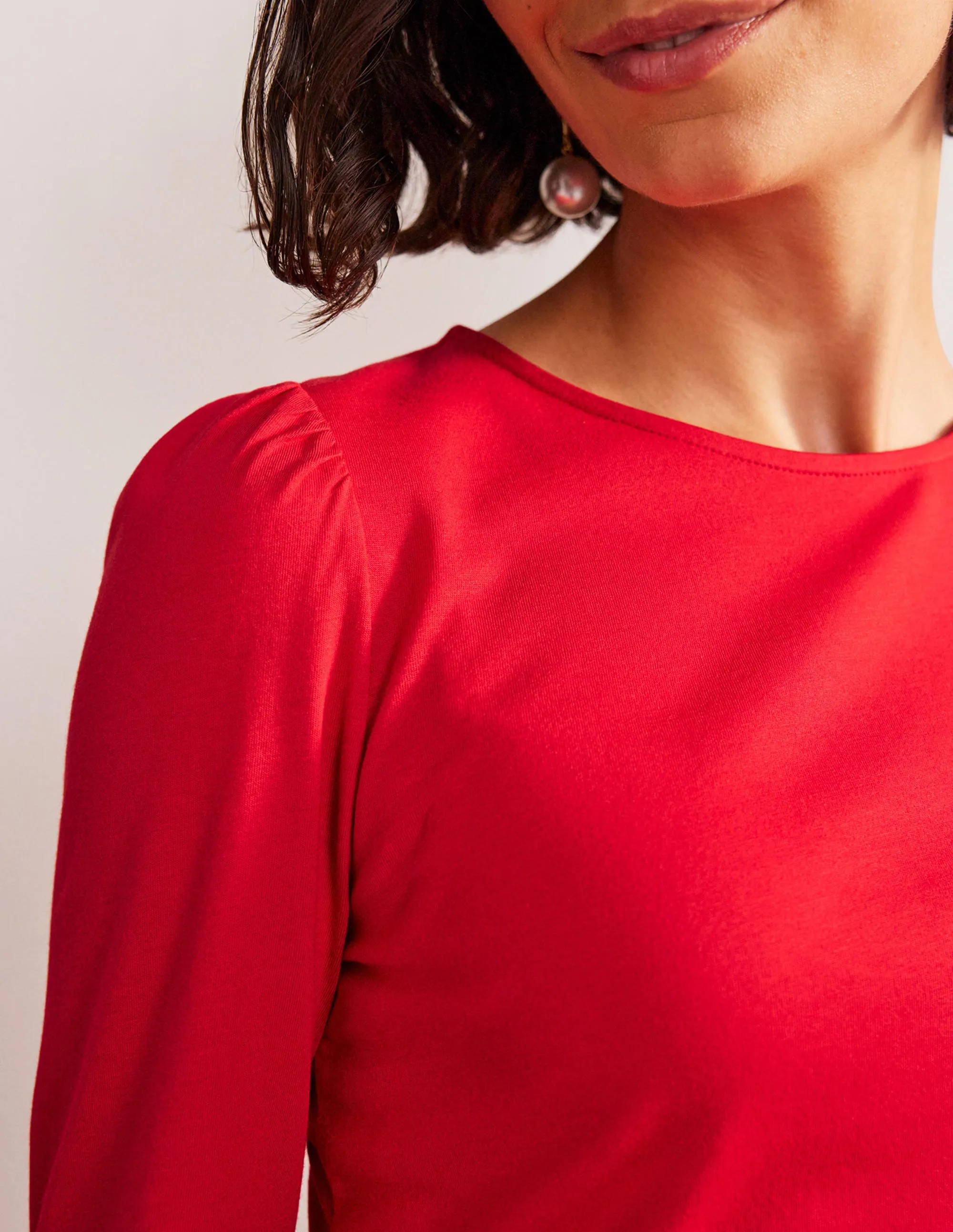 Supersoft Long Sleeve Top-Salsa
