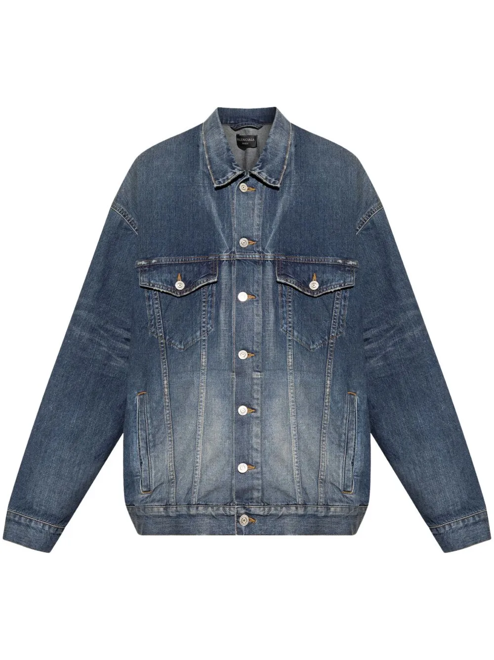 Tape type oversized denim jacket