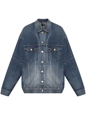 Tape type oversized denim jacket