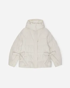 Tech Seersucker Oversized Puffer Jacket - Tofu