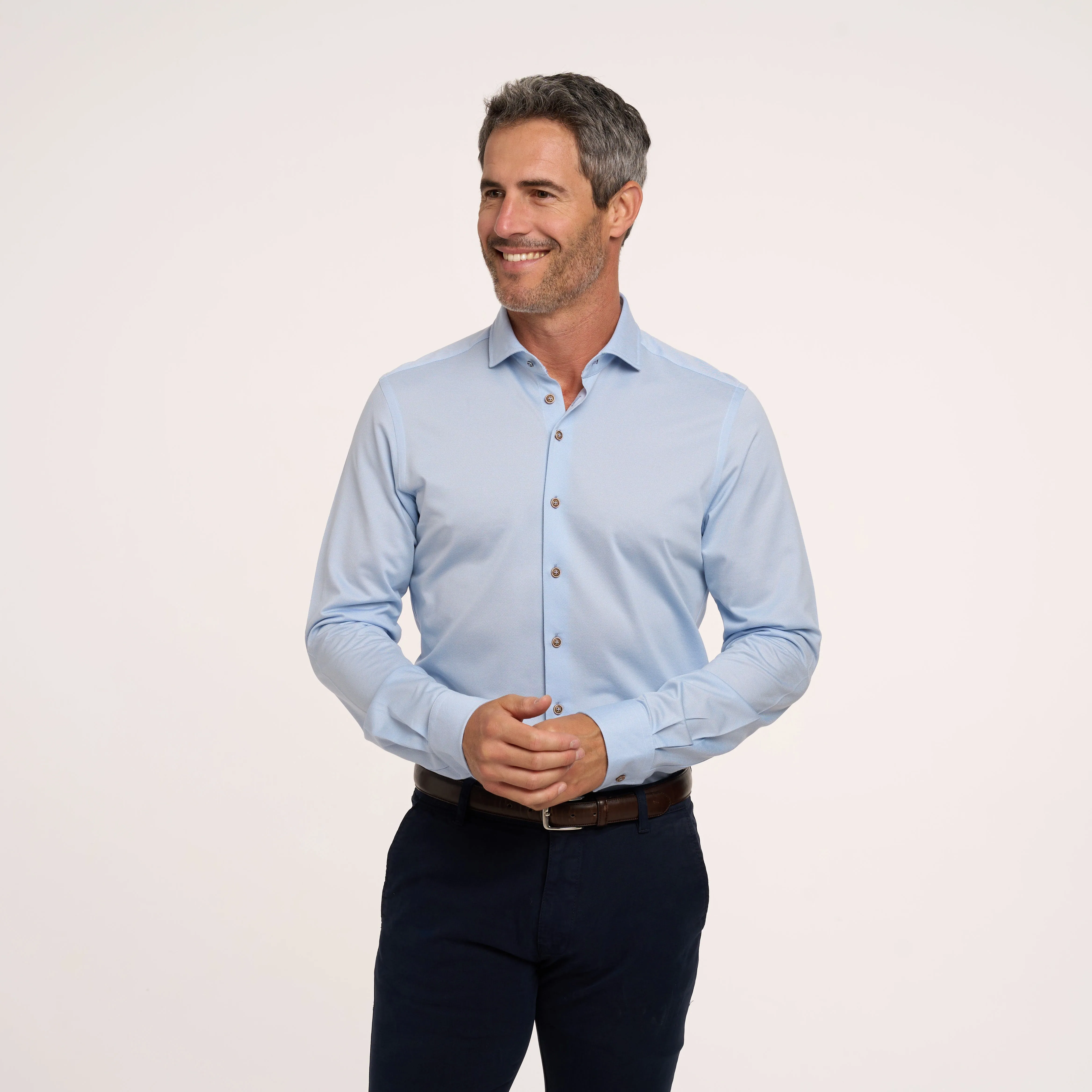Technical knitted shirt