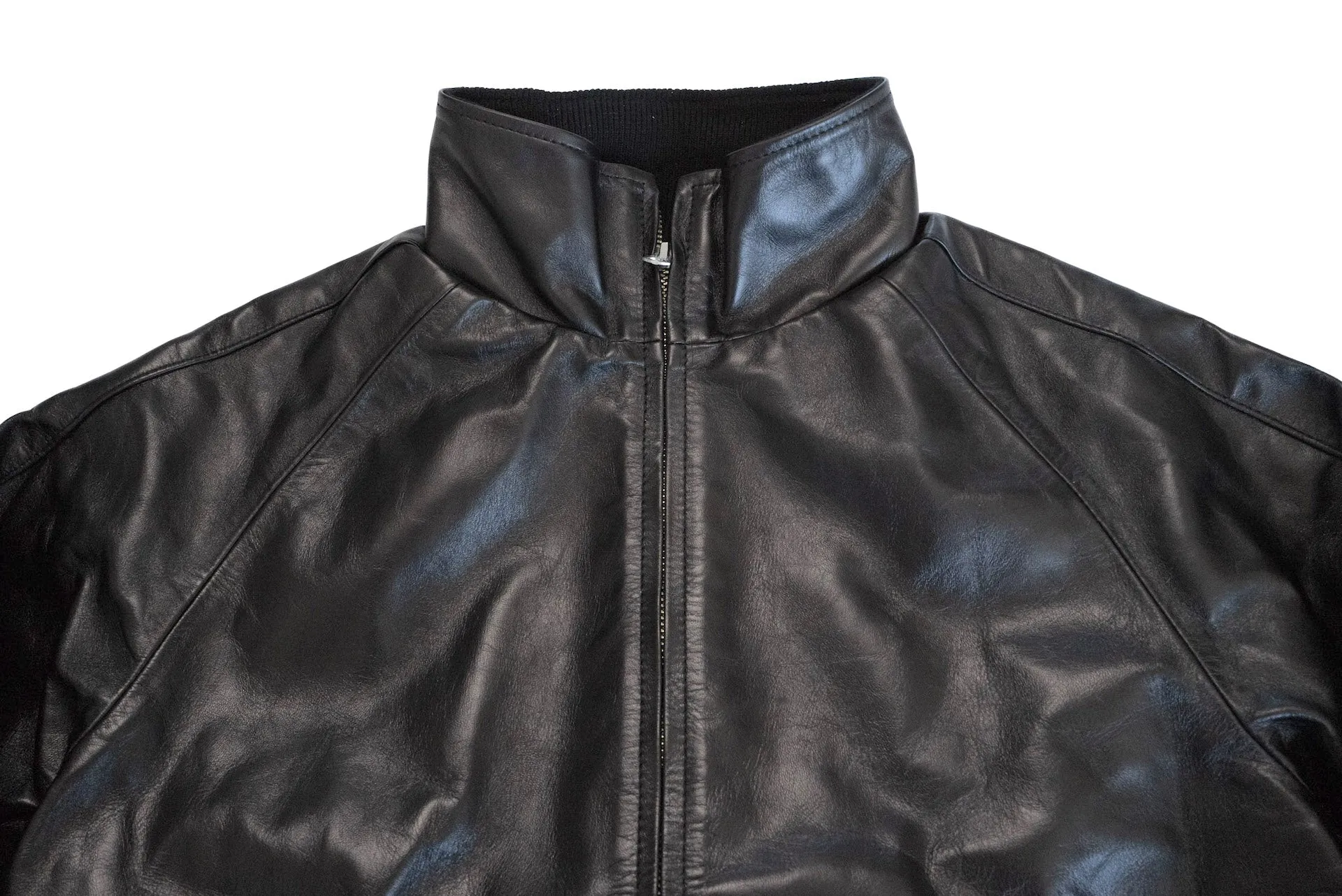 The Flat Head Horsehide Track Jacket (Jet Black)