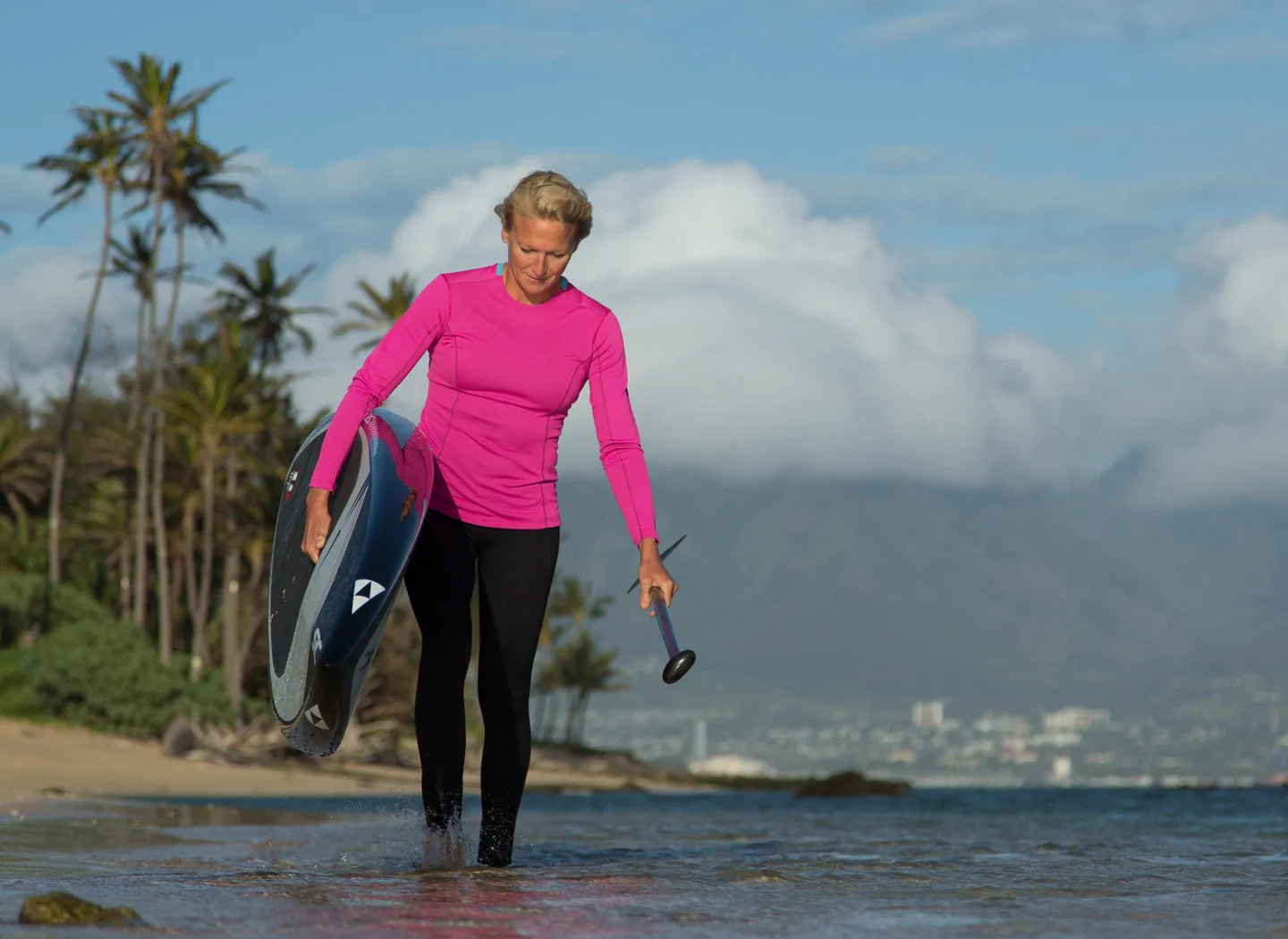 The Kanaha Hydrophobic Shirt for Women - Blue Atoll (Rich Navy)