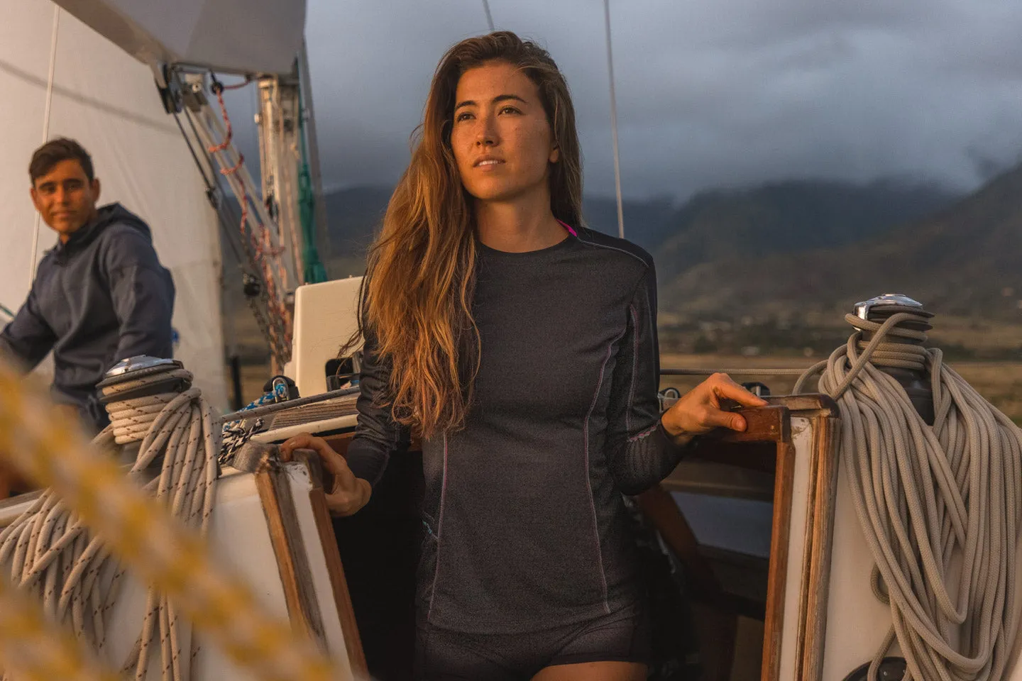 The Kanaha Hydrophobic Shirt for Women - Blue Atoll (Rich Navy)