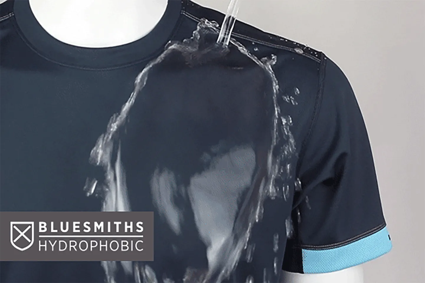 The Lane Hydrophobic Shirt for Men - Sunset Red (Rich Navy)