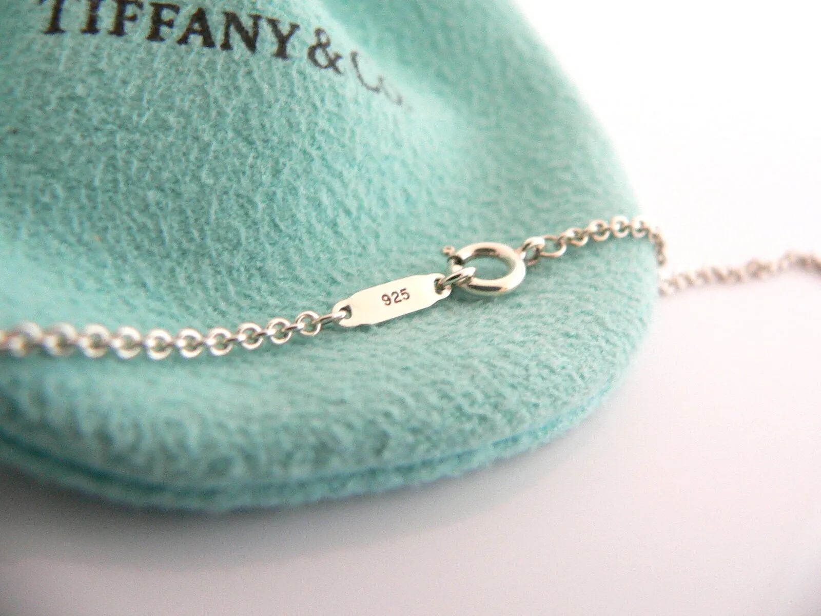 Tiffany & Co Silver Rock Crystal Star Necklace Pendant Chain Gift Pouch Love