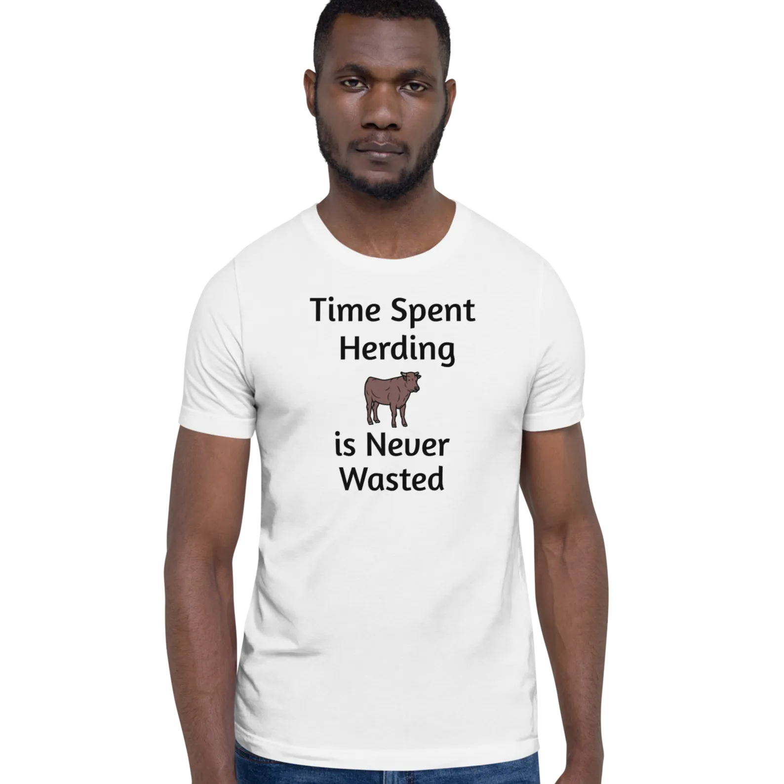 Time Spent Cattle Herding T-Shirts - Light