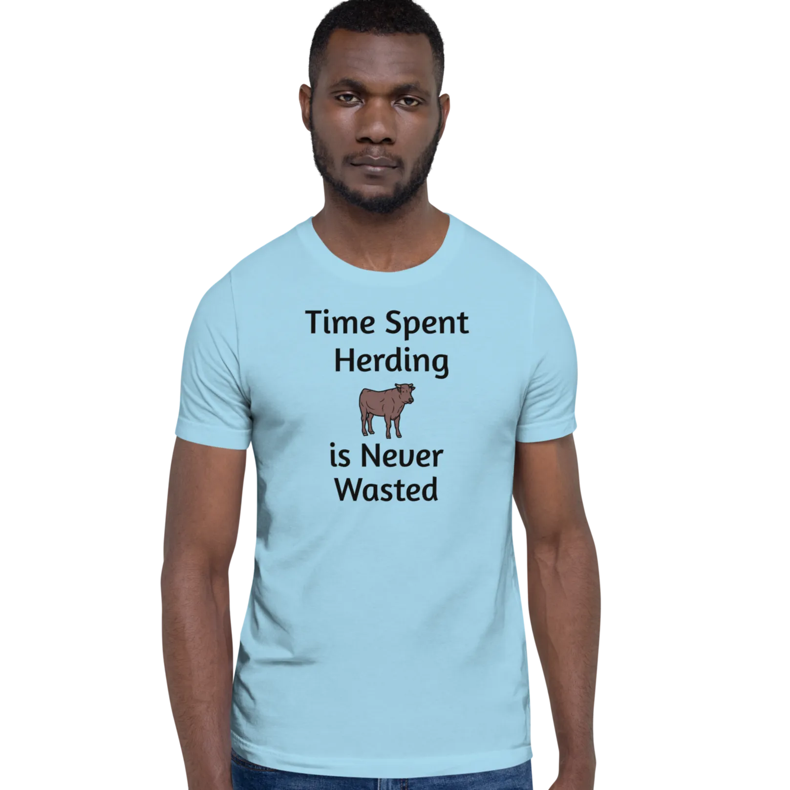 Time Spent Cattle Herding T-Shirts - Light
