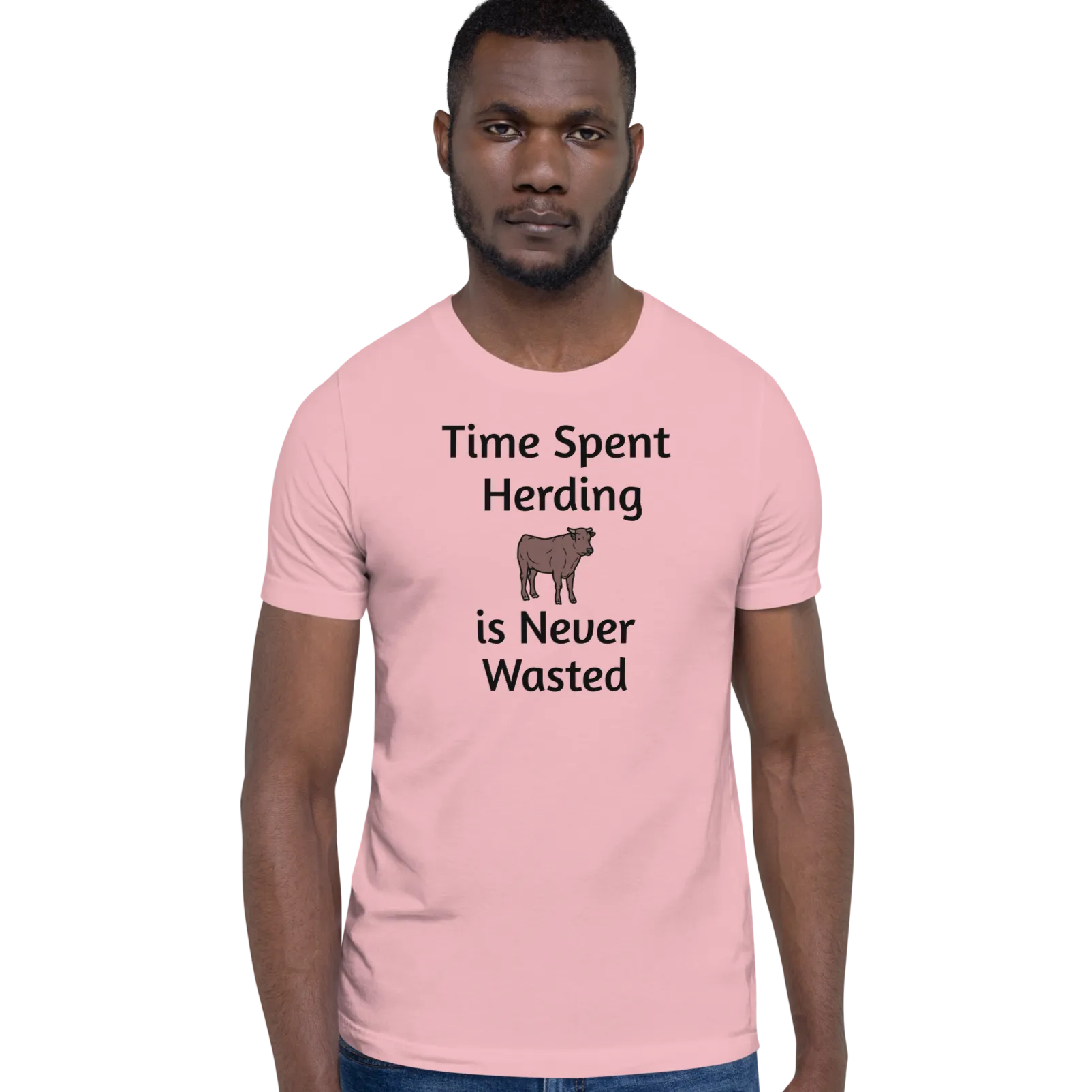 Time Spent Cattle Herding T-Shirts - Light